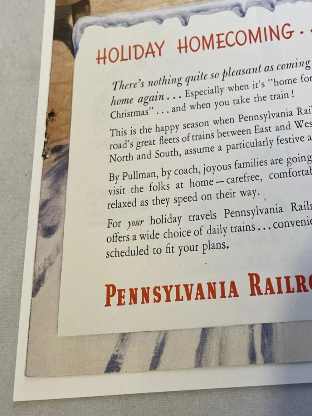 1948 Pennsylvania Railroad Ad Holiday Homecoming National Geographic Christmas - Picture 4 of 11